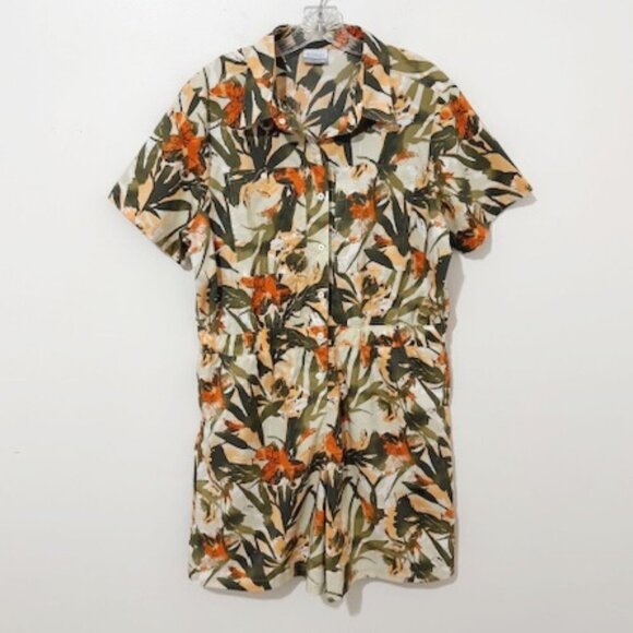 Columbia Silver Ridge Utility Romper Floral Floriculture Women's Size XL - Picture 1 of 5